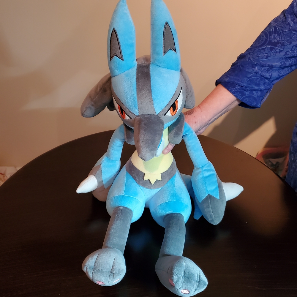 Pokemon - Lucario - Blue and Gray- Plush Toy-  NWT